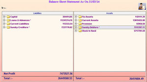 Grocery Retailer - Balance Sheet 